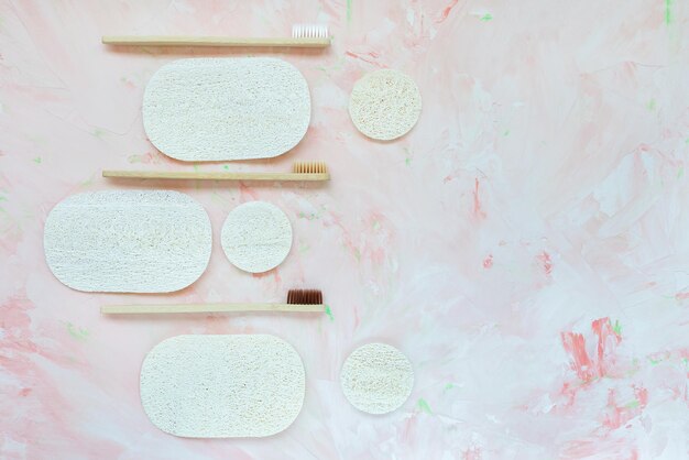 A close-up shot of different exfoliation tools (e.g., chemical peel pads, gentle scrub) with labels indicating skin type suitability.