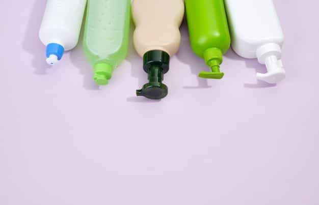 A split image showing different types of cleansers (foaming, cream, gel) with labels indicating which skin type they are best suited for. The background is clean and well-lit.