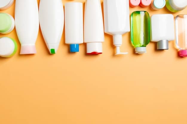 A collection of various cleansers (oil, balm, foam, gel) arranged neatly on a shelf. Each cleanser is clearly labeled with its type and intended skin type. The background is a soft, pastel color.