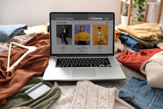 A curated display of clothing on an online consignment store's website, featuring a variety of stylish items such as dresses, handbags, and shoes, all marked at reduced prices. The website design is clean and professional.
