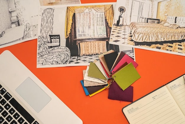 An array of design sketches and mood boards showcasing different upcycling ideas for a thrift store dress, including ruffles, cutouts, color blocking, and embellishments. The image conveys the planning and creative process involved in transforming the garment.
