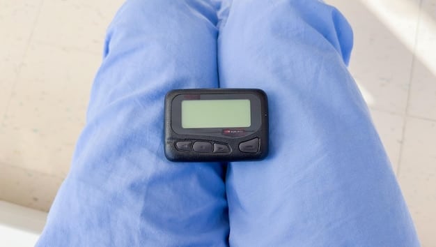 A close-up shot of a wrist-worn sleep tracker displaying detailed sleep data, including sleep stages, heart rate, and sleep duration. The data should be clearly visible and informative.
