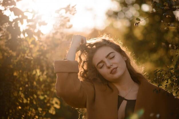 A person enjoying a sunny day outdoors, with rays of sunlight highlighting the importance of Vitamin D synthesis in the skin. The image captures a sense of vitality and well-being.